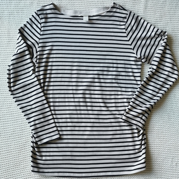 Oversized long sleeve striped top - Picture 1 of 2